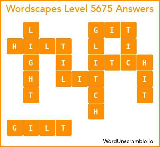 Wordscapes Level 5675 Answers