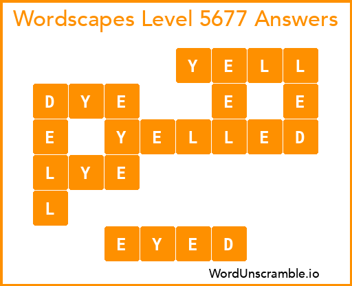 Wordscapes Level 5677 Answers
