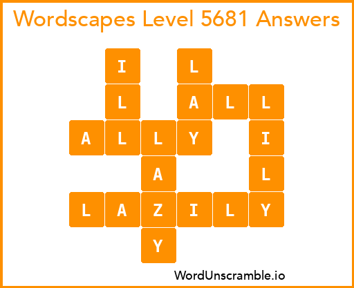 Wordscapes Level 5681 Answers