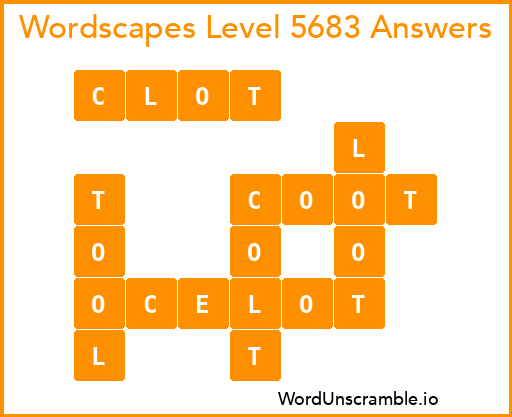 Wordscapes Level 5683 Answers