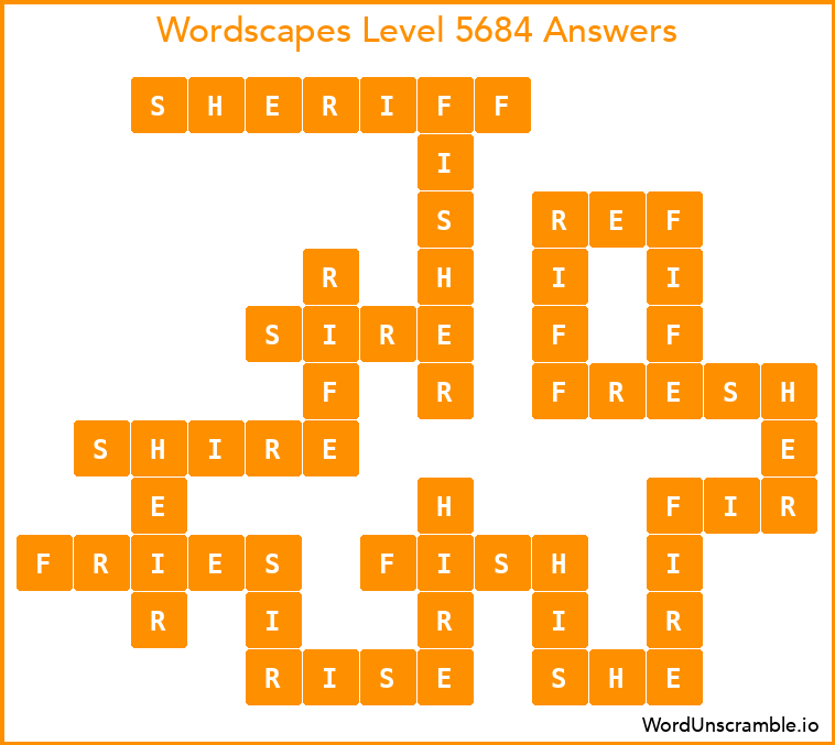 Wordscapes Level 5684 Answers