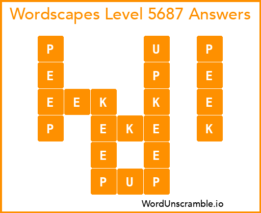 Wordscapes Level 5687 Answers