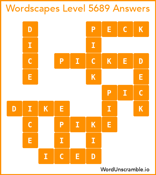 Wordscapes Level 5689 Answers