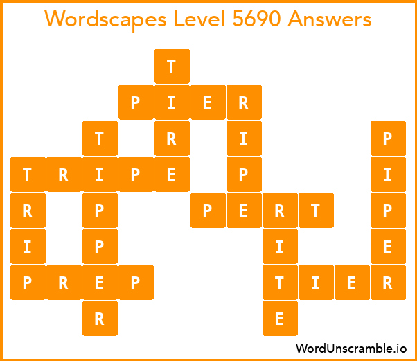 Wordscapes Level 5690 Answers