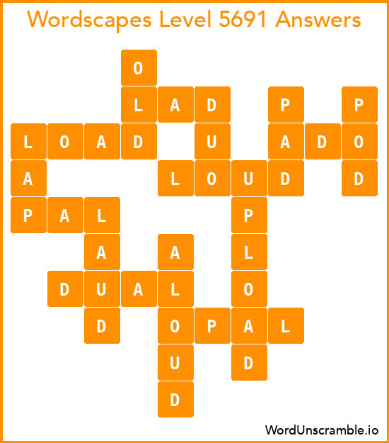 Wordscapes Level 5691 Answers