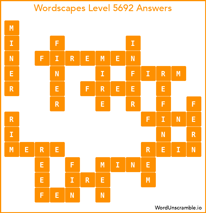 Wordscapes Level 5692 Answers