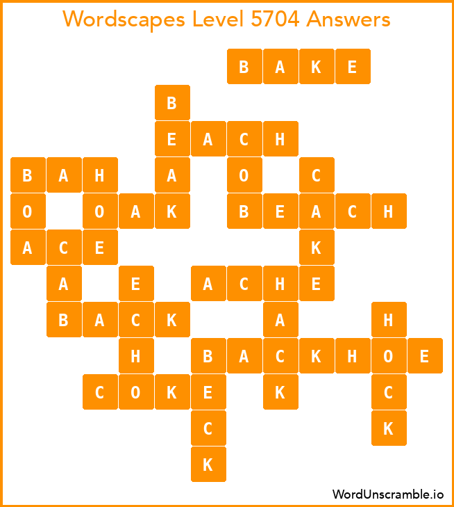 Wordscapes Level 5704 Answers