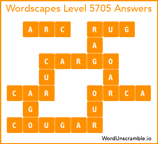 Wordscapes Level 5705 Answers