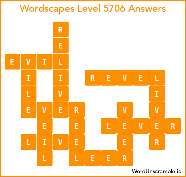 Wordscapes Level 5706 Answers