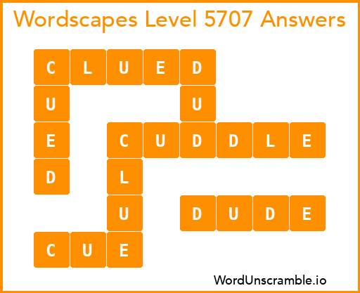 Wordscapes Level 5707 Answers