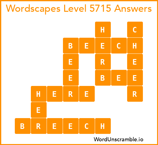 Wordscapes Level 5715 Answers