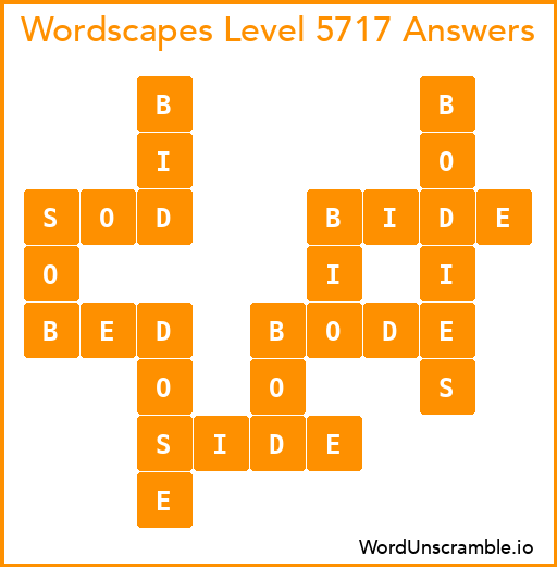 Wordscapes Level 5717 Answers