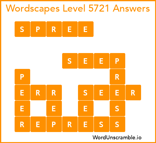 Wordscapes Level 5721 Answers