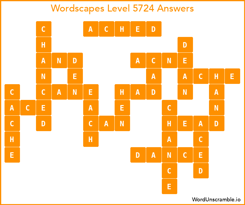 Wordscapes Level 5724 Answers