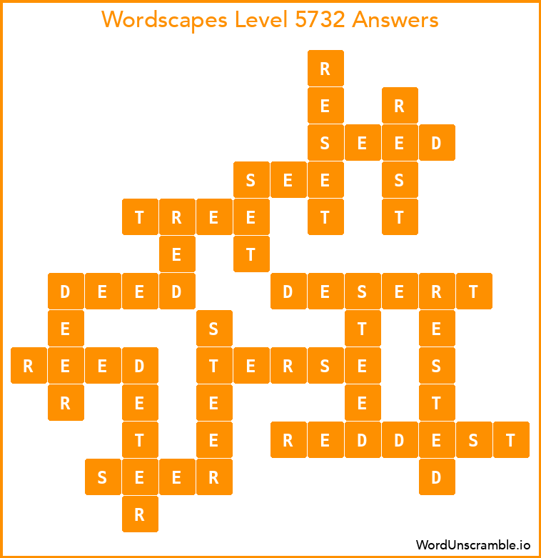Wordscapes Level 5732 Answers