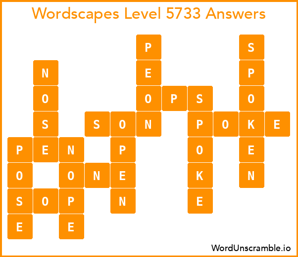 Wordscapes Level 5733 Answers