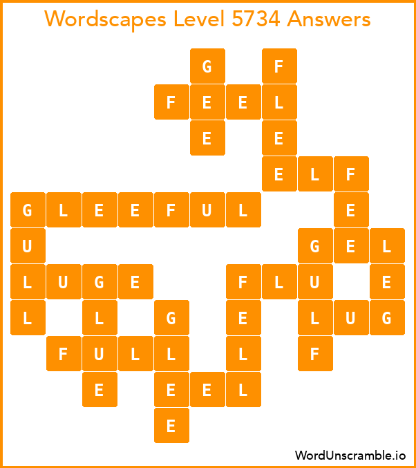Wordscapes Level 5734 Answers