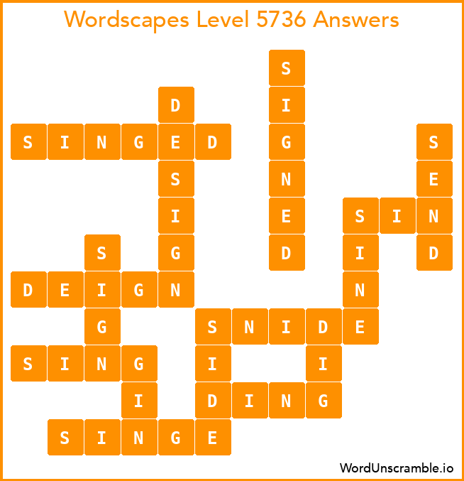 Wordscapes Level 5736 Answers
