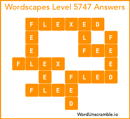 Wordscapes Level 5747 Answers