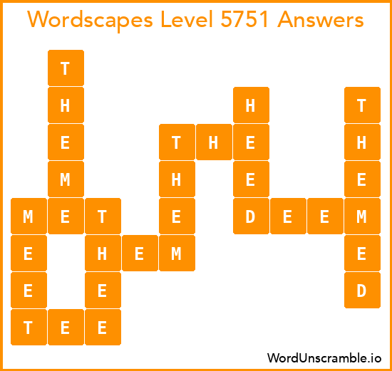 Wordscapes Level 5751 Answers