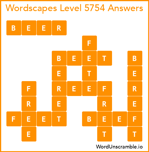 Wordscapes Level 5754 Answers