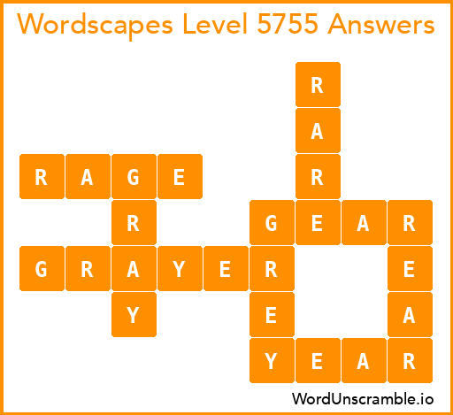 Wordscapes Level 5755 Answers