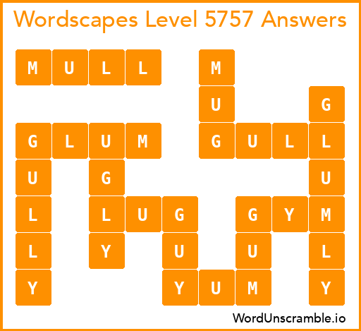 Wordscapes Level 5757 Answers