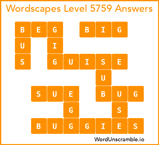 Wordscapes Level 5759 Answers