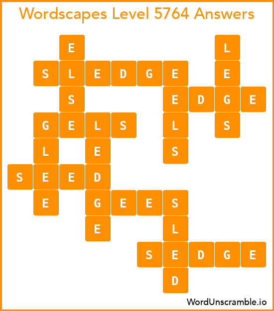 Wordscapes Level 5764 Answers