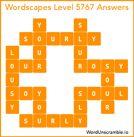 Wordscapes Level 5767 Answers