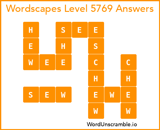 Wordscapes Level 5769 Answers
