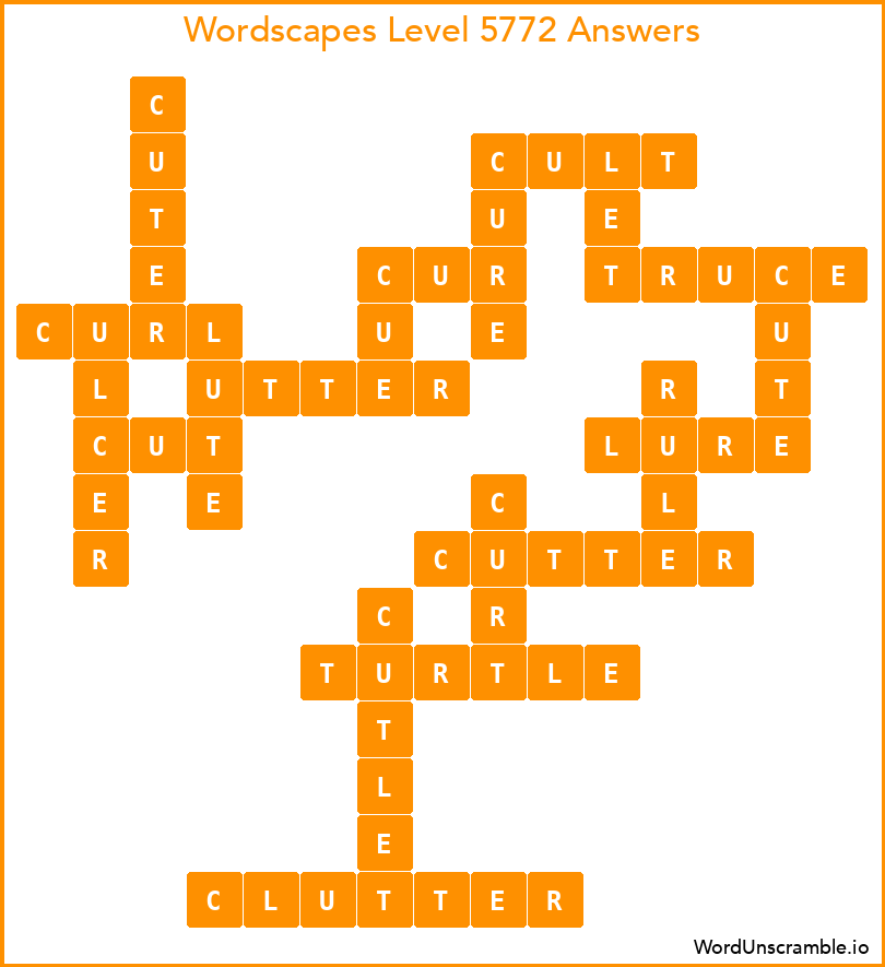 Wordscapes Level 5772 Answers