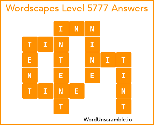 Wordscapes Level 5777 Answers