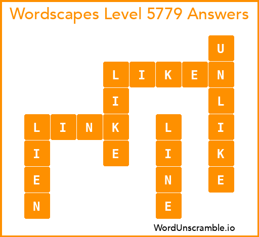 Wordscapes Level 5779 Answers