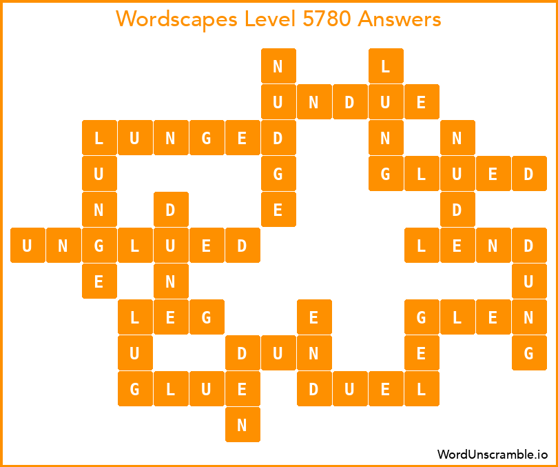 Wordscapes Level 5780 Answers
