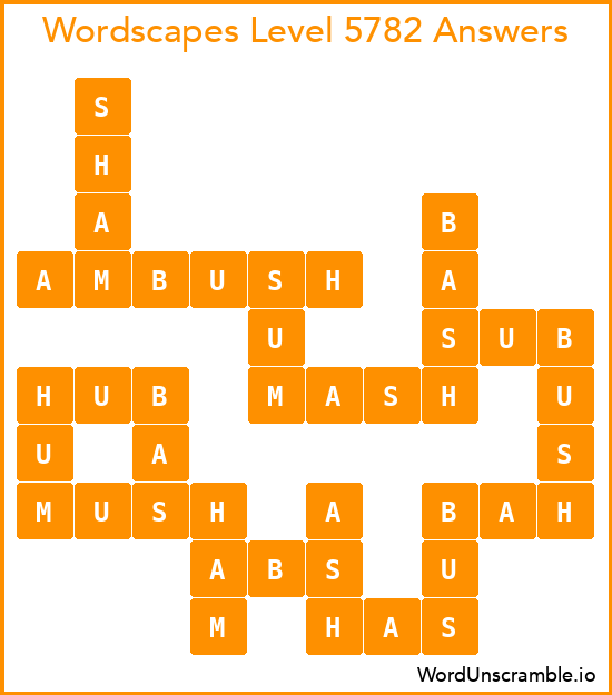 Wordscapes Level 5782 Answers