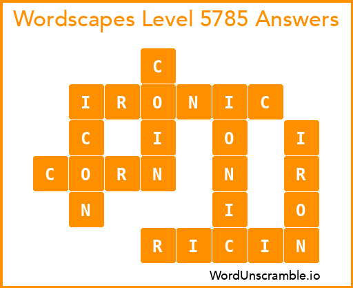 Wordscapes Level 5785 Answers