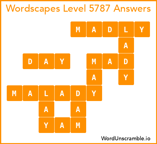 Wordscapes Level 5787 Answers