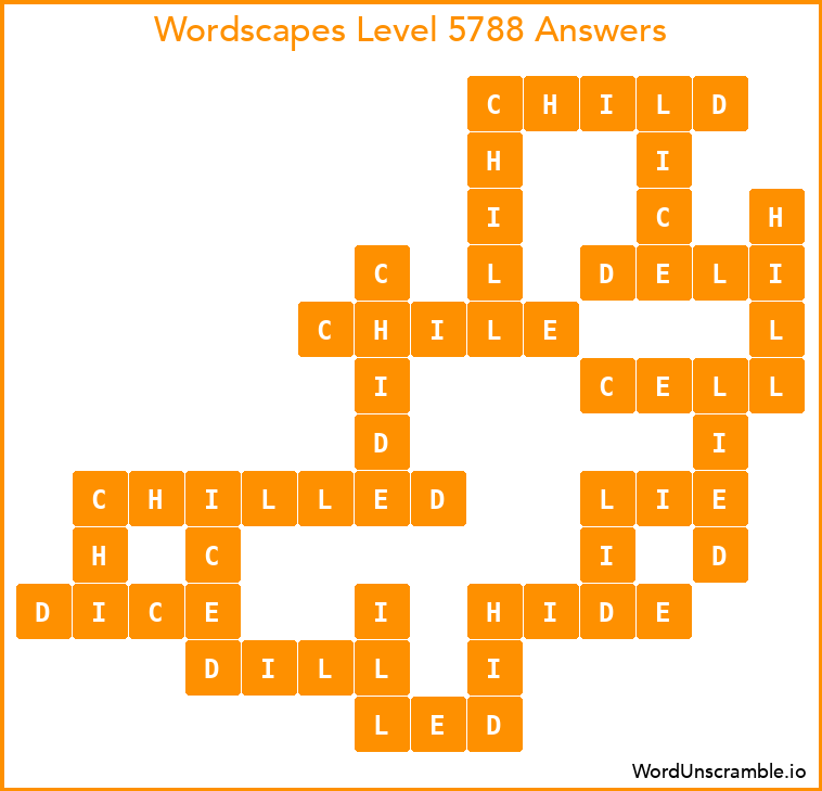 Wordscapes Level 5788 Answers