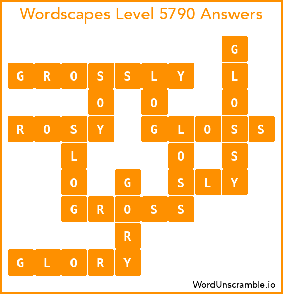 Wordscapes Level 5790 Answers