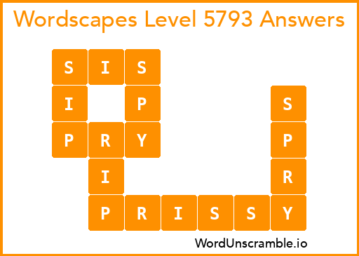 Wordscapes Level 5793 Answers
