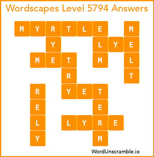 Wordscapes Level 5794 Answers