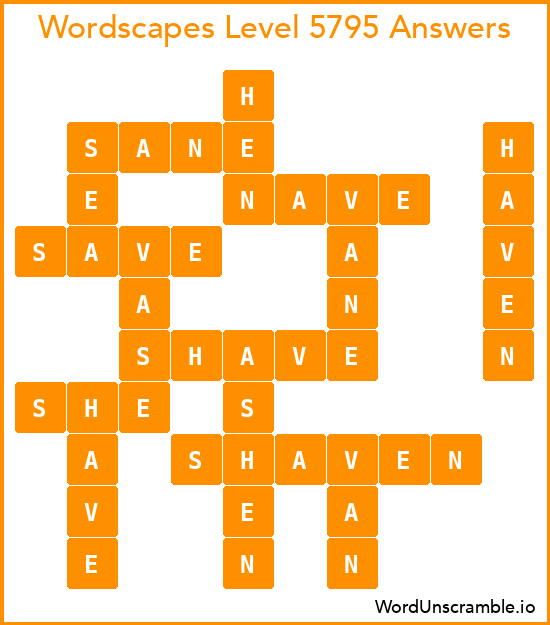Wordscapes Level 5795 Answers