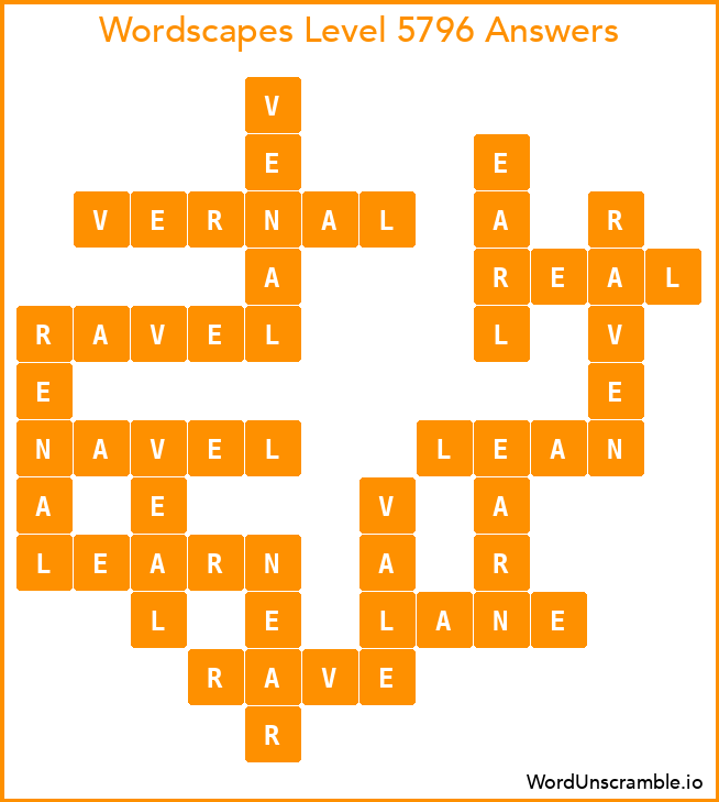 Wordscapes Level 5796 Answers