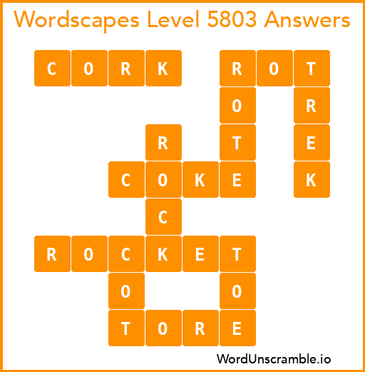Wordscapes Level 5803 Answers