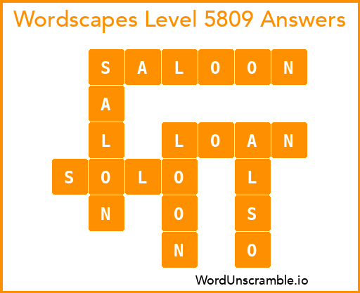 Wordscapes Level 5809 Answers