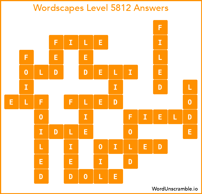 Wordscapes Level 5812 Answers