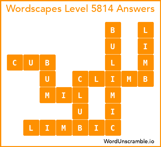 Wordscapes Level 5814 Answers