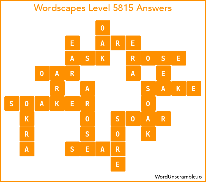 Wordscapes Level 5815 Answers