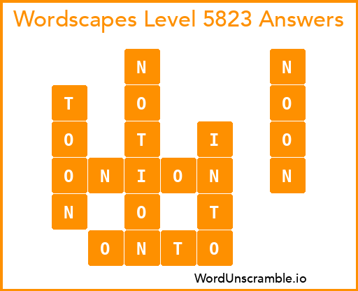 Wordscapes Level 5823 Answers